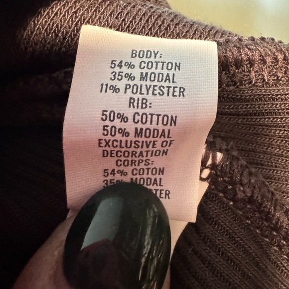 Aerie Women’s‎ Oversized Brown Crew Neck Sweatshirt Size Small - Picture 5 of 5